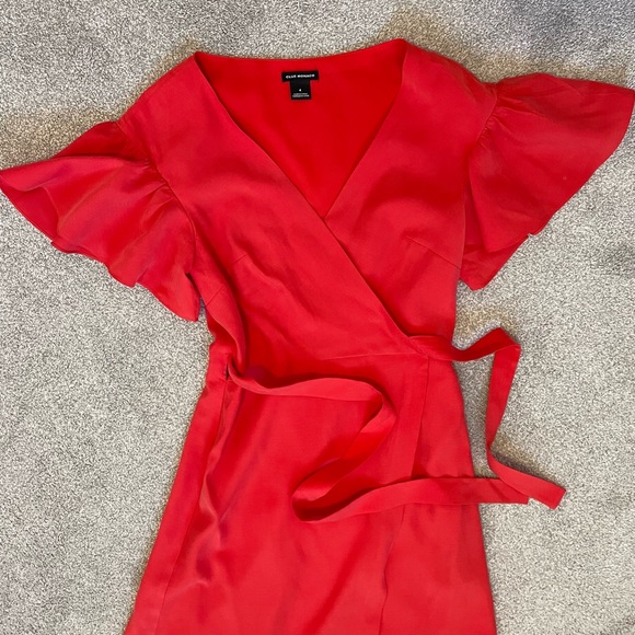 Club Monaco | Wrap Dress Red colour size 4 brand new_Tag Removed - Picture 3 of 11